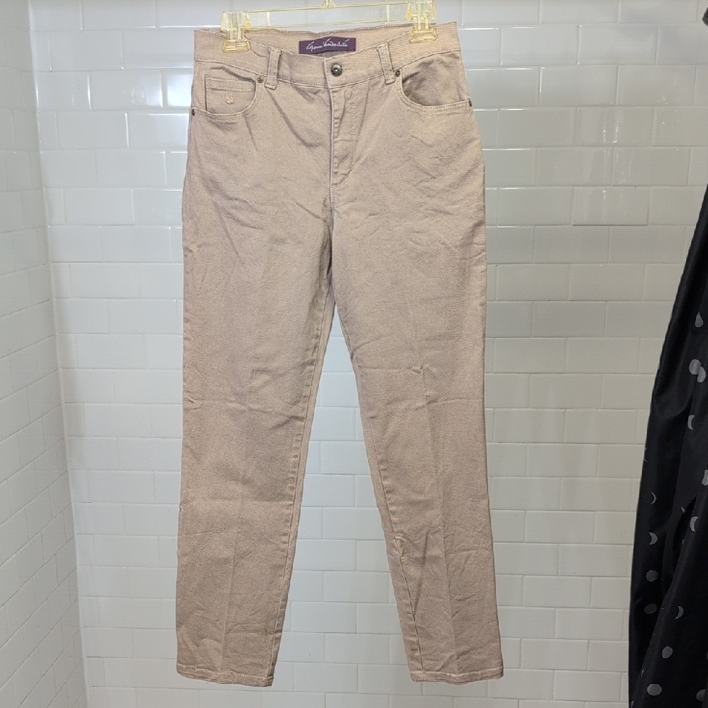 Tan Straight-Leg Pants